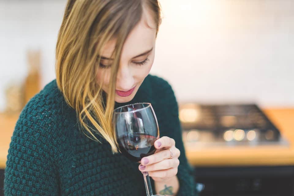 Photo of She loves wine more than beer?