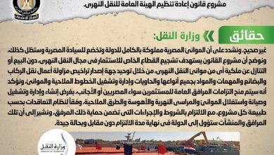 Photo of الحكومة تنفى اعتزام الدولة التنازل عن موانئ نهر النيل لصالح دولة أجنبية